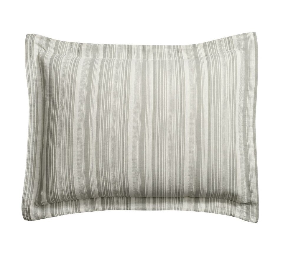Beckett Yarn Dye Textured Striped Pillowcase Pottery Barn Australia